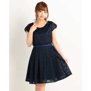 LIZ LISA Lace & Flower Dress Navy