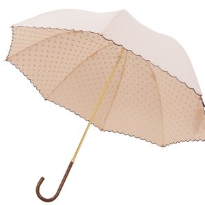 pink trick Polka Dot Scalloped Umbrella (Rain/UV Protective)