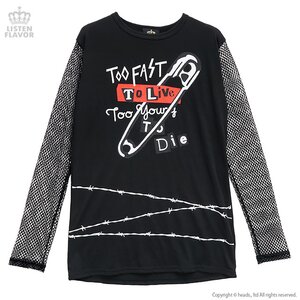 LISTEN FLAVOR Anarchy Cutsew Black