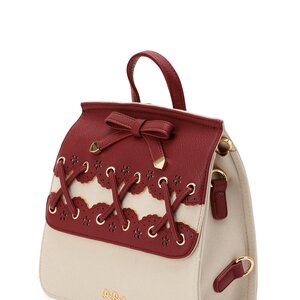 LIZ LISA Scalloped Filigree 3-Way Bag Bordeaux