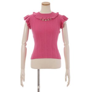 LIZ LISA Random Ribbed Sleeveless Top Pink