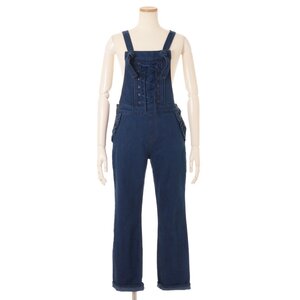 LIZ LISA Front String Denim Overalls Medium Blue