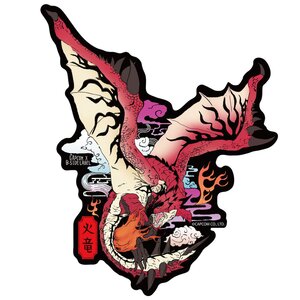Capcom x B-Side Label Monster Hunter Sticker Rathalos (Ukiyo-e Style)