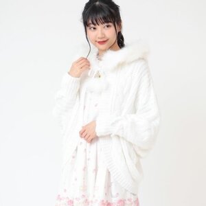 LIZ LISA Hooded Momonga Cardigan White