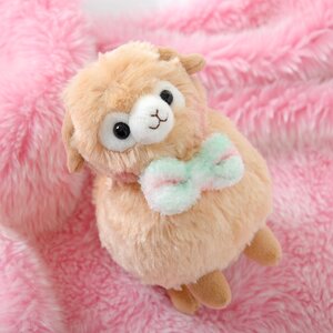 Alpacasso Kids Fuwamoko Ribbon Alpaca Plush Collection (Standard) Mocha-chan