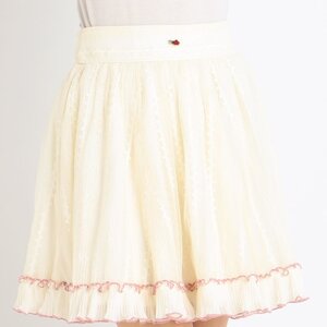 LIZ LISA Contrast Lace Skirt White