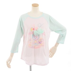 milklim Shuwa Shuwa Raglan Top Pink x Mint
