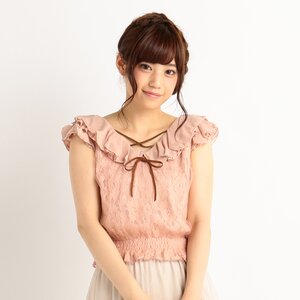 LIZ LISA Lace Detail Top Pink