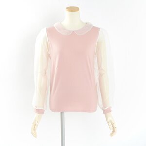 E Hyphen World Gallery BonBon Round Collar Blouse Pink
