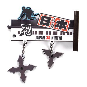 Souvenir Japan Protruding Wood Magnet Collection Ninja