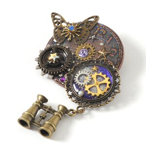 Fairy Watch Brooches Purple