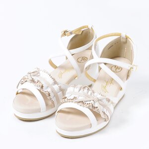 YOSUKE 2015SS Macaroon Frilled Sandals White L