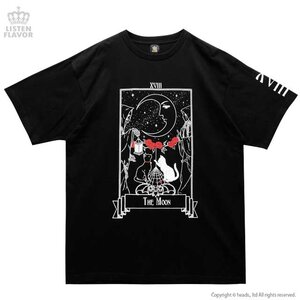 LISTEN FLAVOR Moon Tarot Big T-Shirt Black