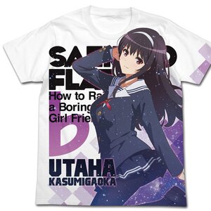 Saekano: How to Raise a Boring Girlfriend Flat Utaha Kasumigaoka Flat Ver. Full-Color White T-Shirt S