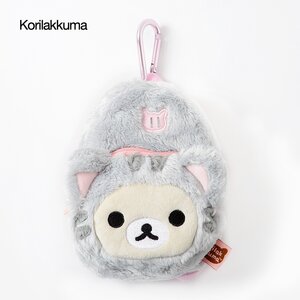 Nonbiri Neko Rilakkuma Plush Backpack Pouch Korilakkuma