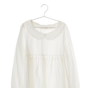 earth music&ecology Lace Trimming Embroidery Tunic Ivory