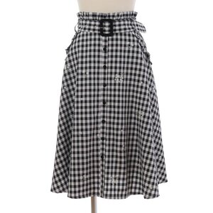 LIZ LISA Embroidered Mid-Length Skirt Black