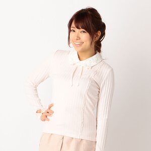 LIZ LISA Ribbed Tight Shirt Pink