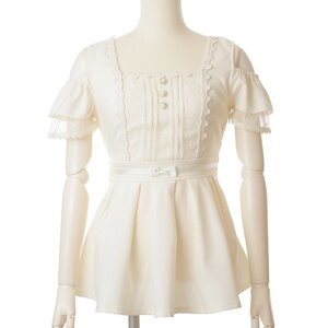 LIZ LISA A-Line Puffy Sleeve Top White