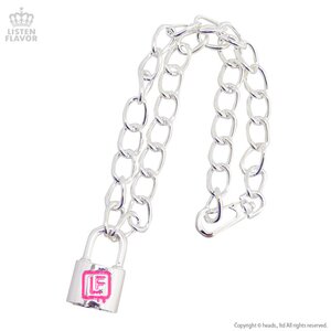 LISTEN FLAVOR Padlock Necklace Silver