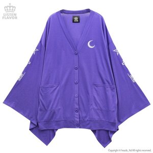 LISTEN FLAVOR Moonlit Night Kimono Sleeve Cardigan Purple