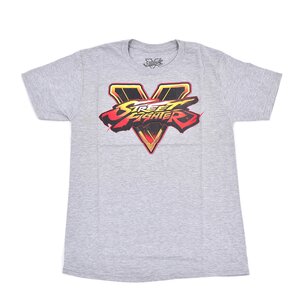 Street Fighter Logo Men's Gray T-Shirt XL