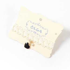 Osewaya Heart Lace Chokers White x Black