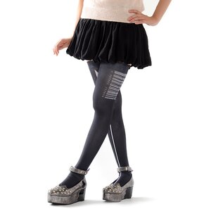 Zettairyoiki Barcode Thigh-High Tights