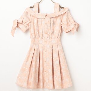 LIZ LISA Embroidered Print Dress Pink