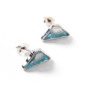 Osewaya Mt. Fuji Earrings Light Blue