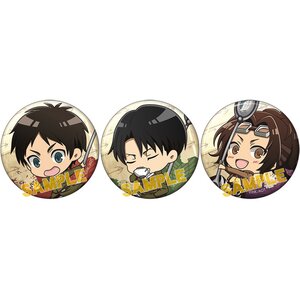 Attack on Titan Pin Badge Set Eren & Levi & Hange
