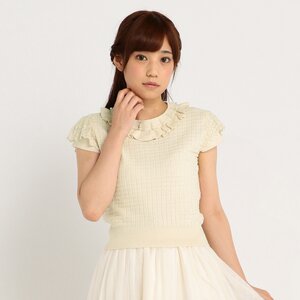 LIZ LISA Sleeveless Knit Top w/ Pearls White