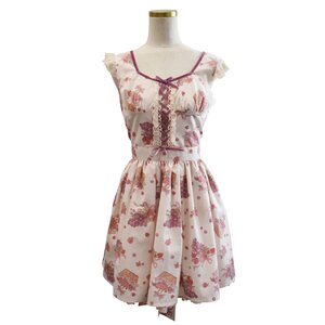 LIZ LISA Grape Rose Long Jumper Skirt White