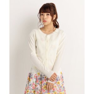 LIZ LISA Bijou Button Cardigan White