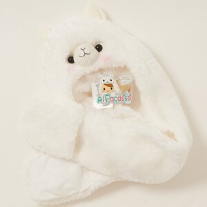 Alpacasso Hooded Scarf White