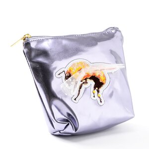 FLAPPER Embroidered Little Critter Pouch Platinum