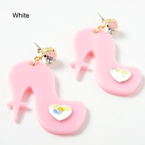 Pinkymika TOGE High Heel Pastel Earrings White