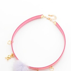 Swankiss Pom Pom Charm Choker Pink