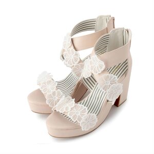 LIZ LISA Flower Sandals Pink L