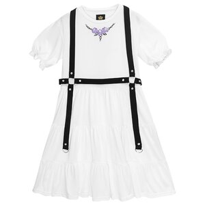LISTEN FLAVOR Ibara no Sokubaku Tiered Dress w/ Harness White