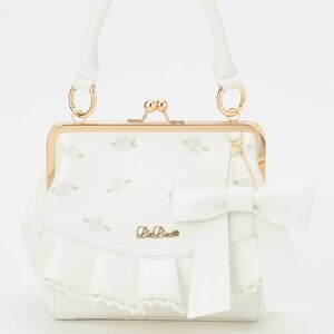 LIZ LISA Embroidered Gamaguchi Coin Pouch White