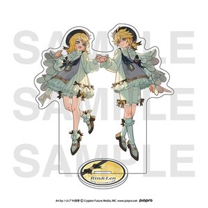 Piapro Characters Hatsune Miku Symphony Collaboration Cafe 10th Anniversary Party Life-Size Acrylic Stand Kagamine Rin & Kagamine Len [Pre-order]