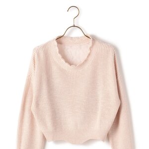 LIZ LISA Short Knit Shirt Pink