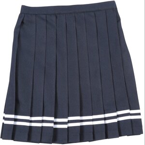 Teens Ever Navy Blue x White Lines High School Uniform Skirt L