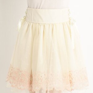 LIZ LISA Ballet Embroidery Skirt White