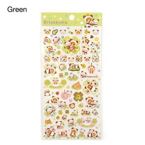 Rilakkuma Panda de Goron Stickers Green