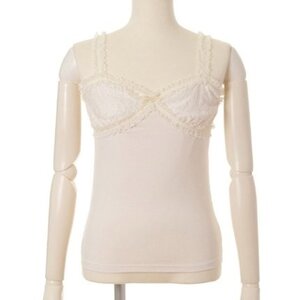 LIZ LISA Inner Camisole w/ Chocolate Charm White
