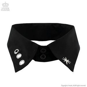 LISTEN FLAVOR Hoshi no Kagayaki Eyelet Collar Black