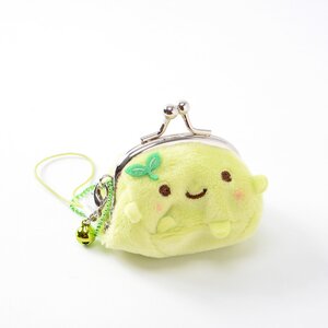 Hannari Tofu Mini Gamaguchi Coin Pouches Matcha Tofu