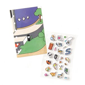 Neko Atsume Nekomori Stickers & Sticker Book Yancha-mori